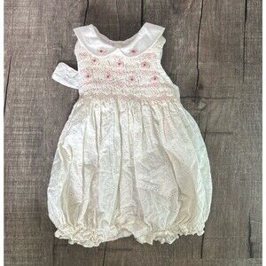 First Impressions baby girls smocked dress romper